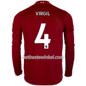 Liverpool Virgil van Dijk 4 Voetbalshirts Thuis 2019/20 - LS